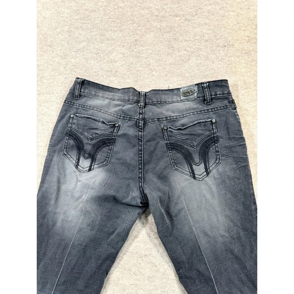 Sean John Jeans Mens 30 Gray Denim Logo Cotton Stretch Skinny Leg Distressed